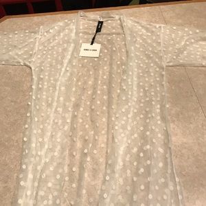 Agnes & Dora white mesh duster